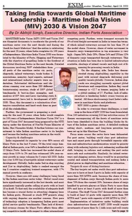 Maritime Vision 2030 and 2047