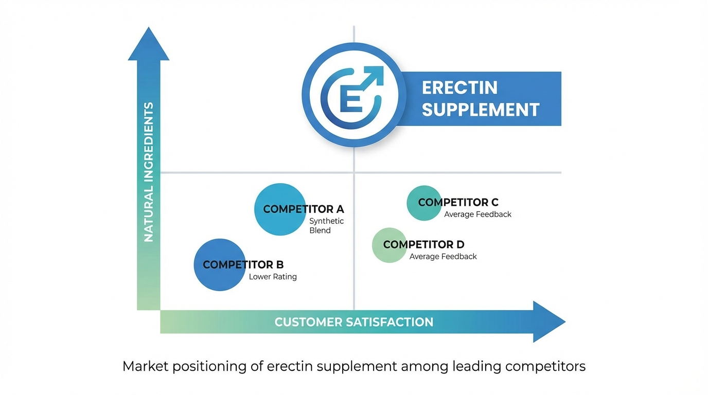 Comparison chart of erectin vs other male enhancement supplements