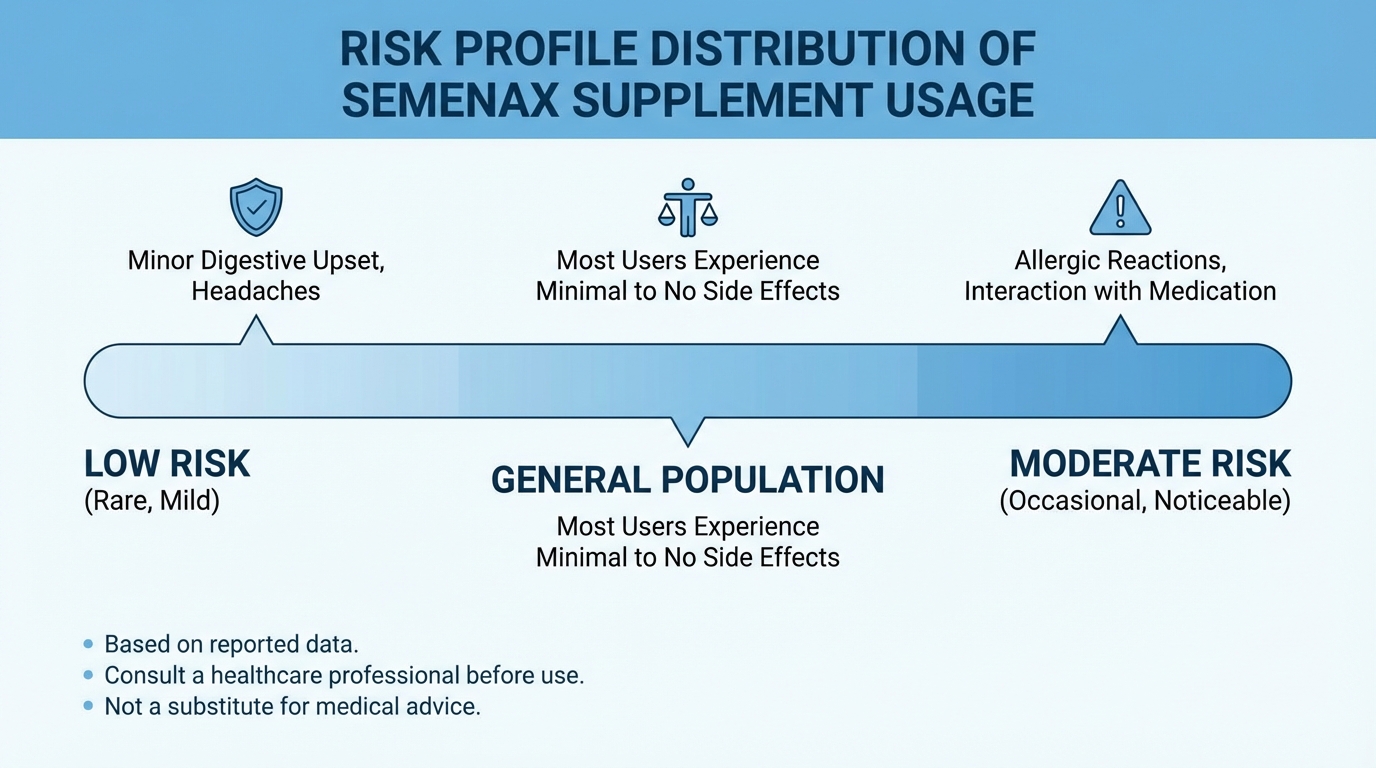 Chart showing mild to moderate side effects of semen volume supplements