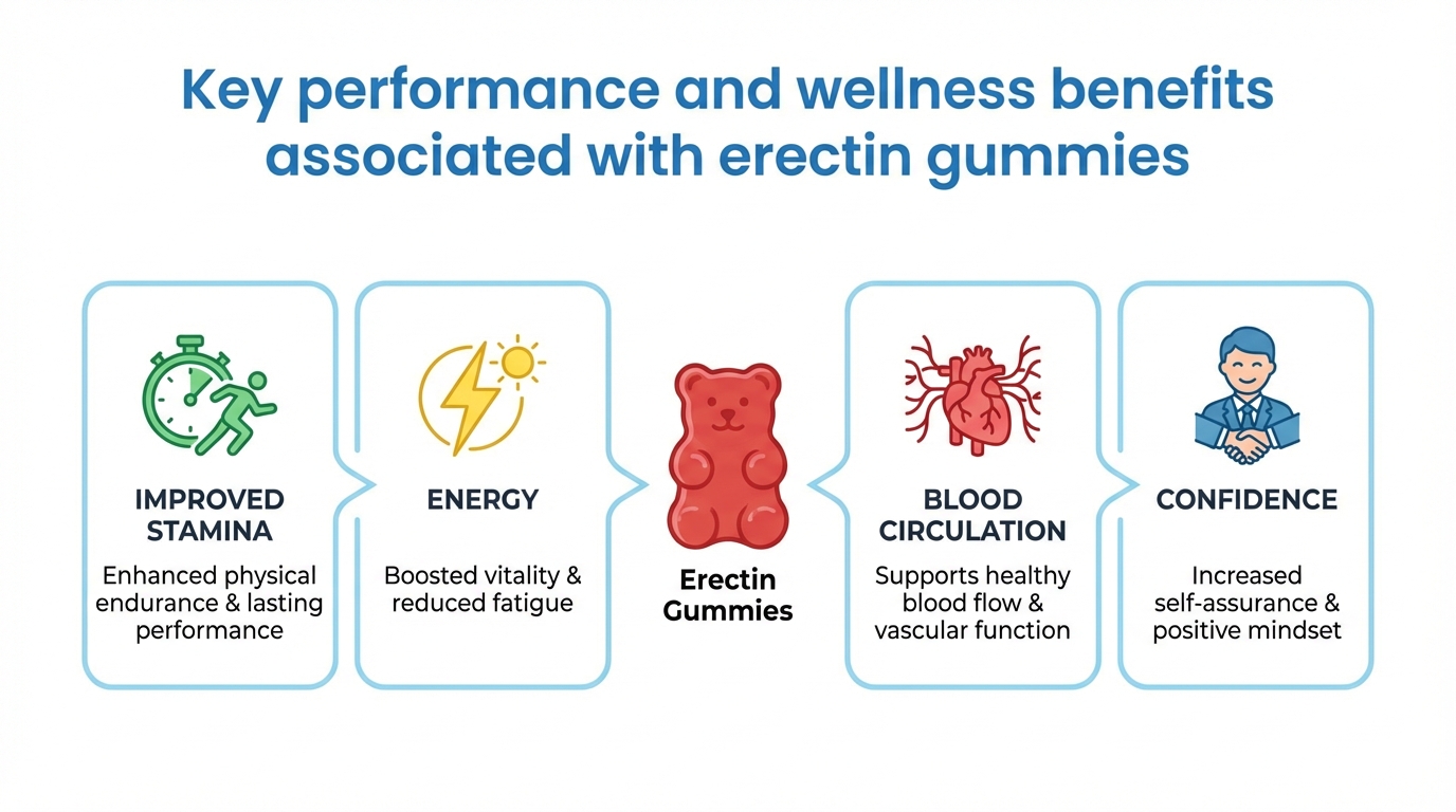 Benefits of erectin gummies including stamina and circulation