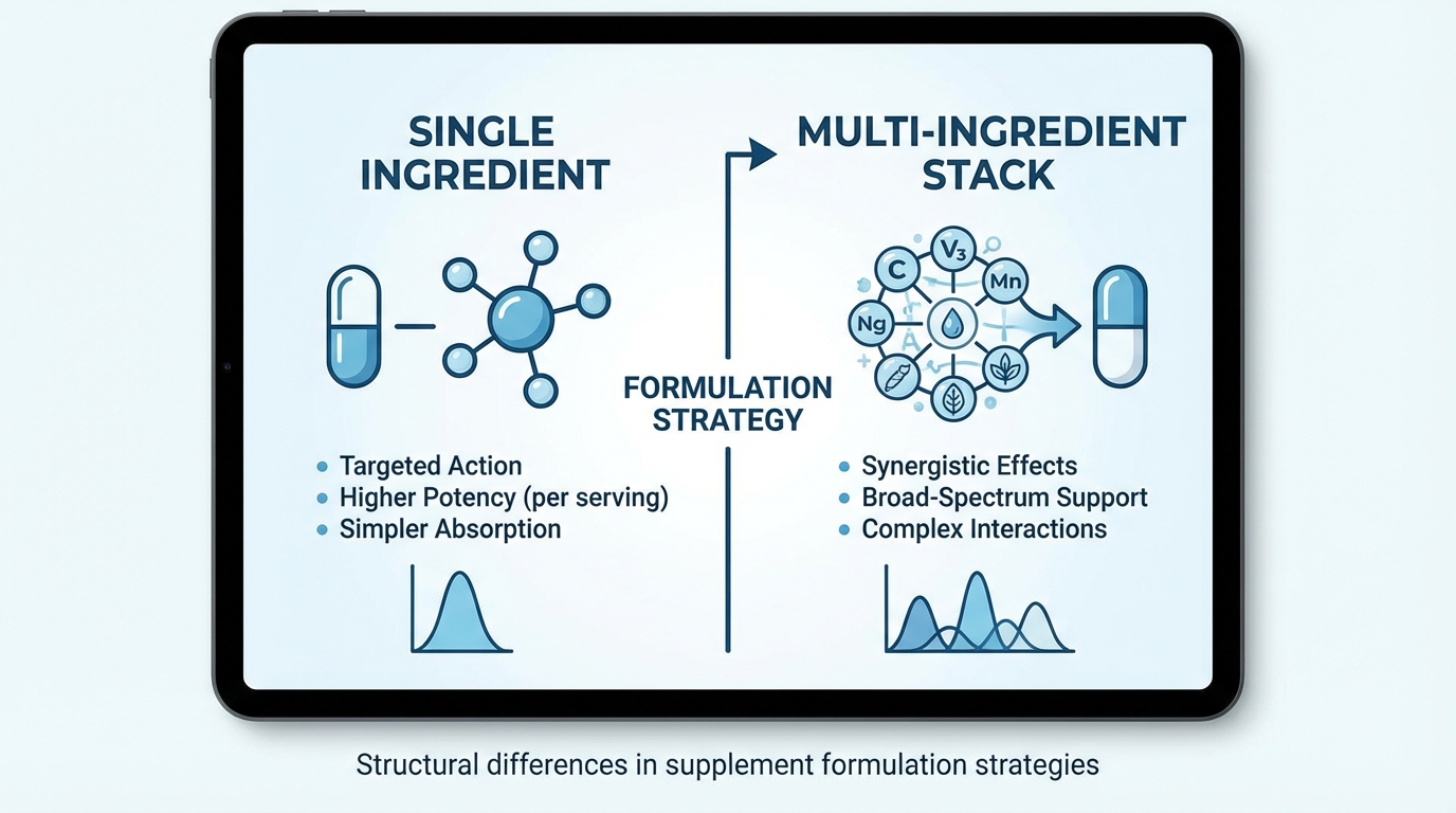 Comparison of single ingredient vs multi-ingredient testosterone supplements