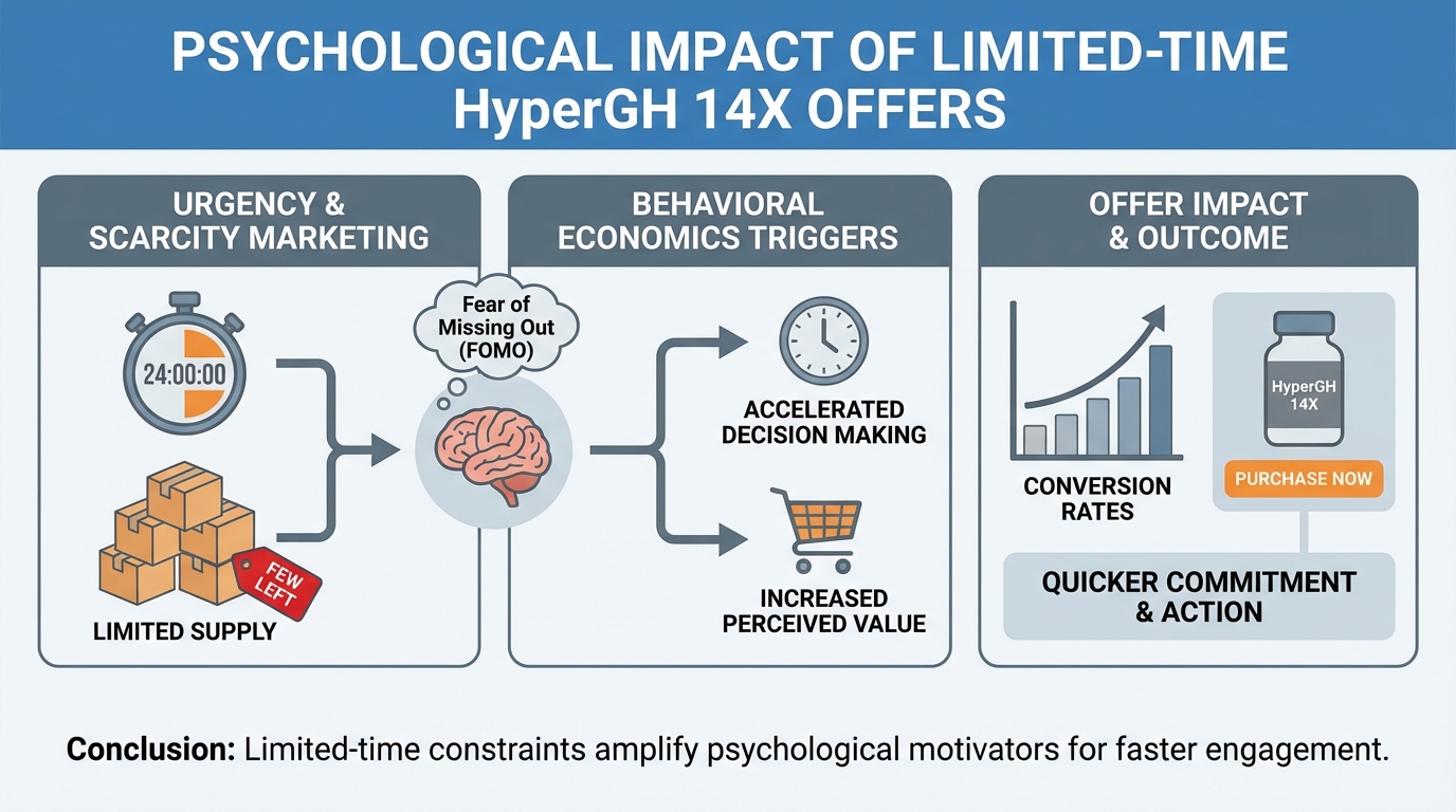 chart explaining urgency and scarcity effects in supplement discounts