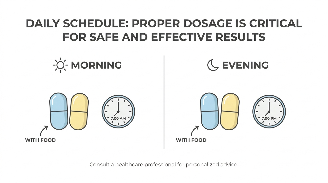 Daily dosage instructions for testosterone supplement capsules