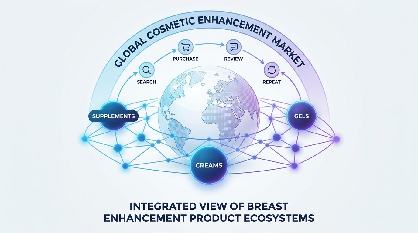 Global cosmetic enhancement market structure overview diagram
