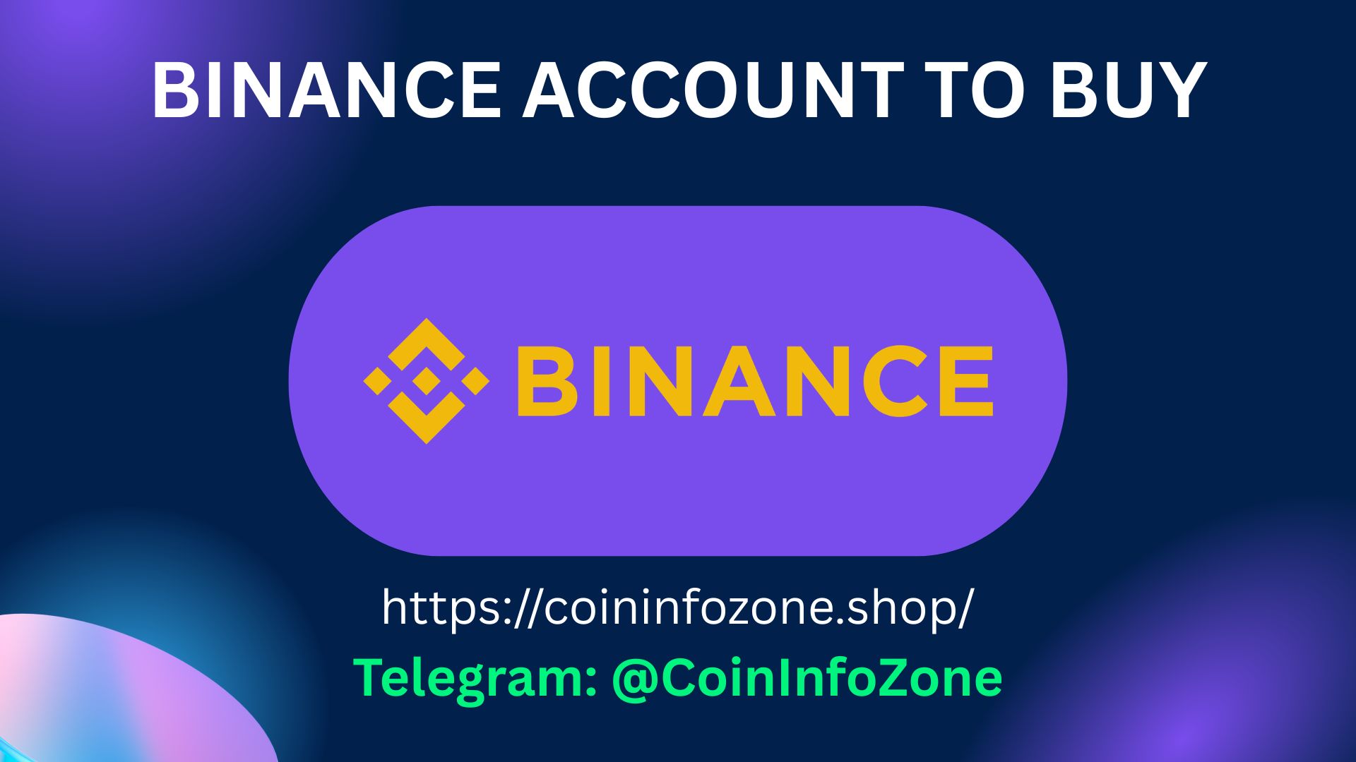 Binance Account To Buy