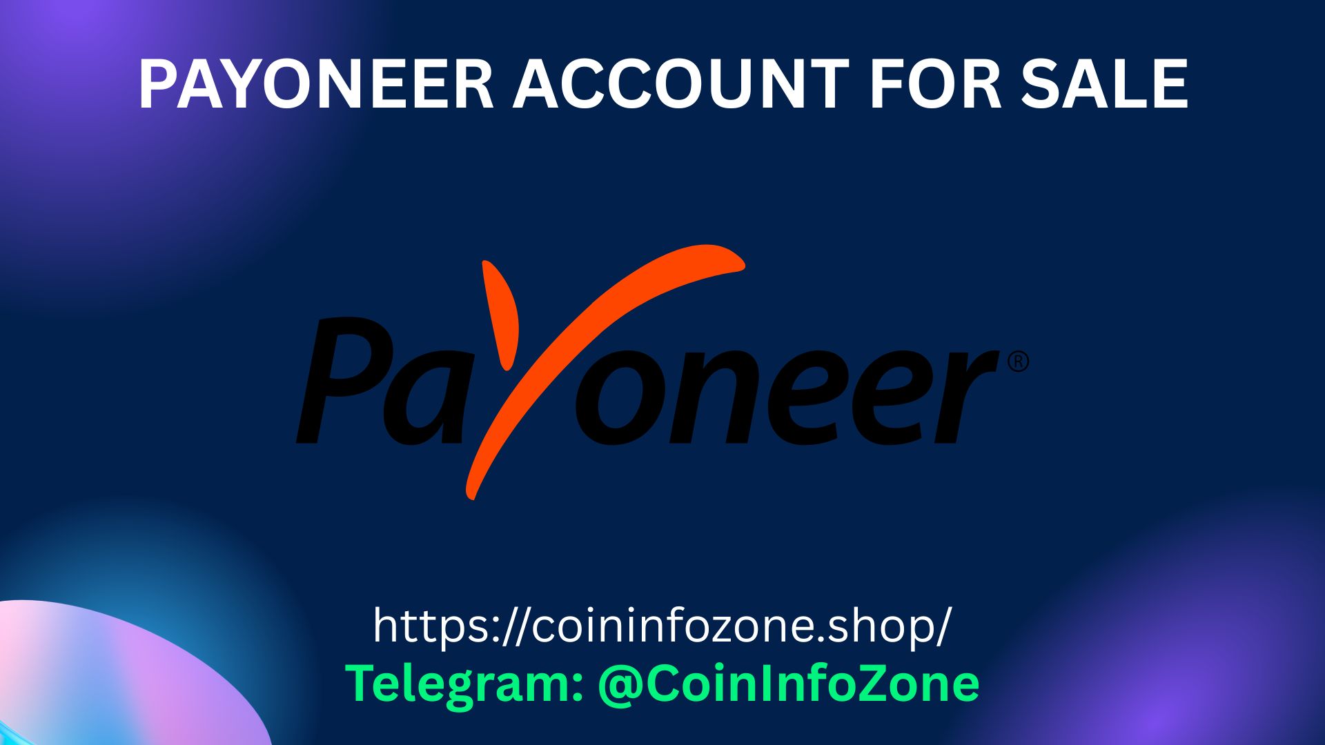 Payoneer Account For Sale