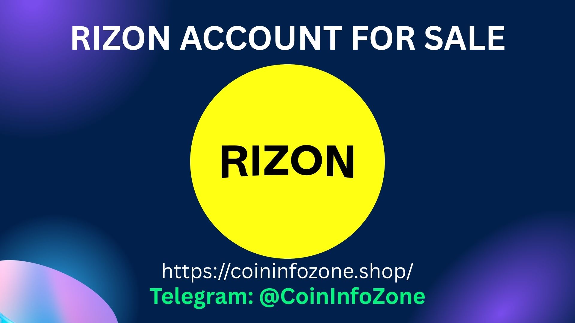 Rizon Account For Sale
