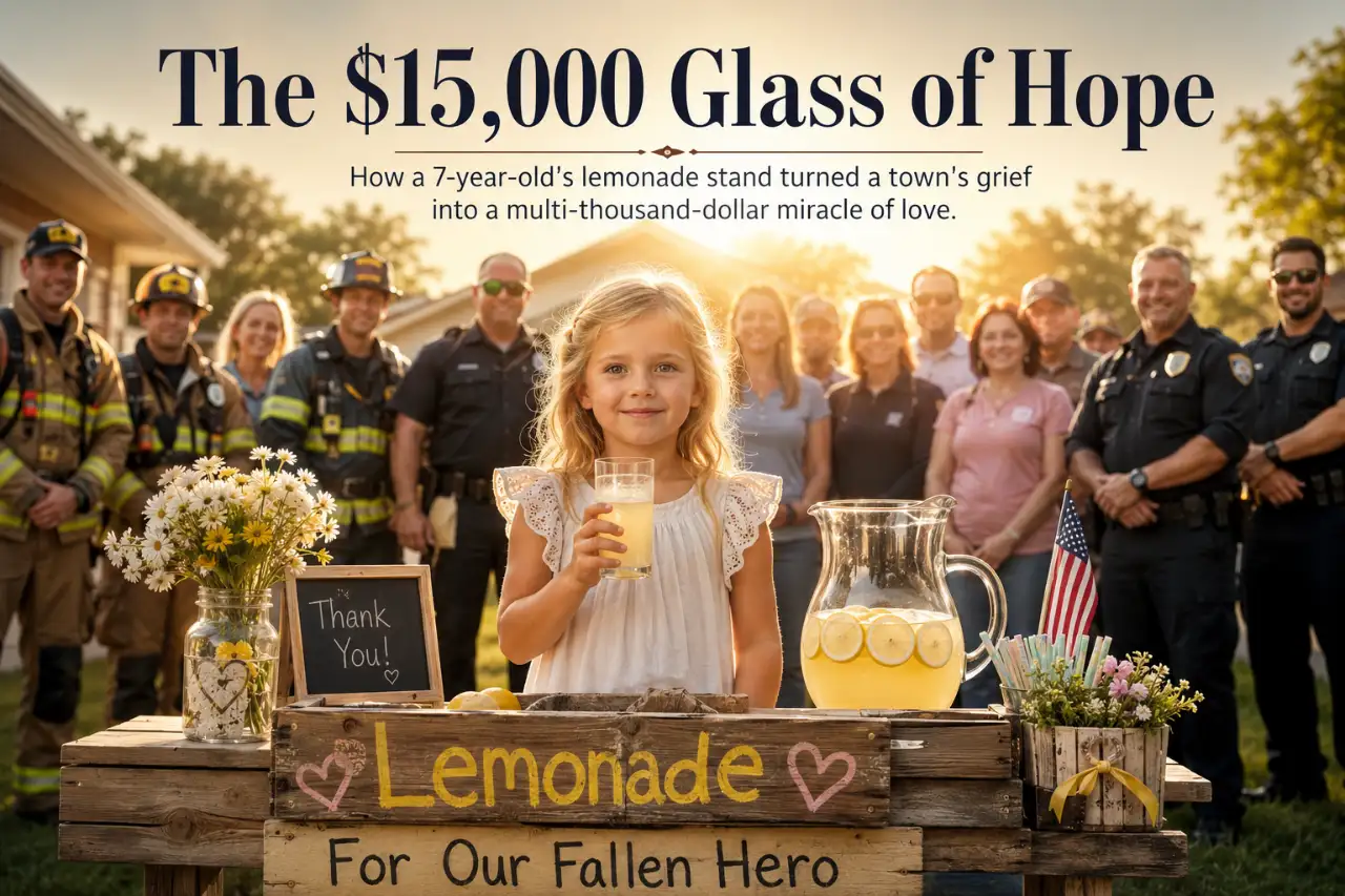 The $15,000 Glass of Hope: How a 7-Year-Old’s Lemonade Stand United a Town and Healed a Broken Heart