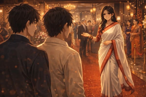 লাল পাড় সাদা শাড়ি পড়া সোহা