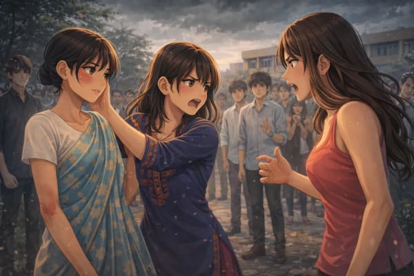 ভার্সটি ক্যাম্পাসে সোহাকে থাপ্পর দিলো অন্য মেয়ে