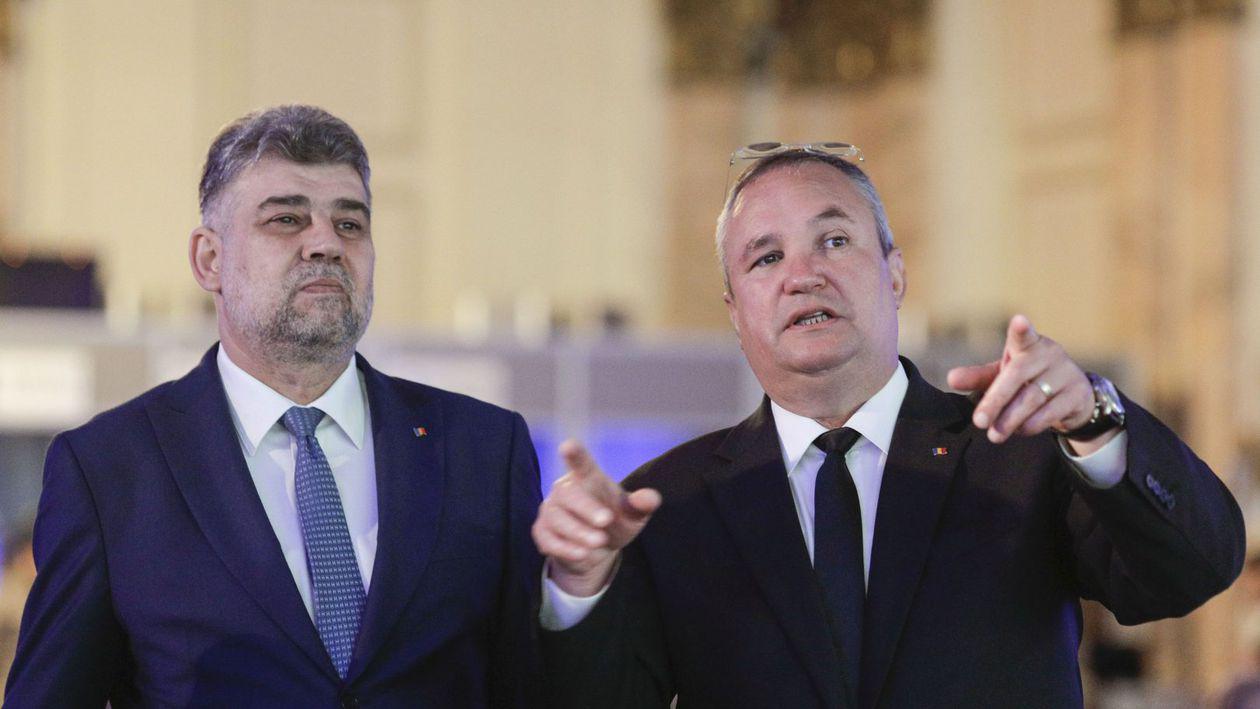 Marcel Ciolacu, președintele PSD, și Nicolae Ciucă, liderul PNL. Sursa foto: Inquam Photos / George Călin