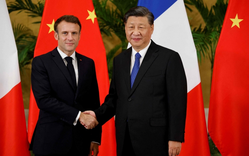 Xi Jinping si Emmanuel Macron