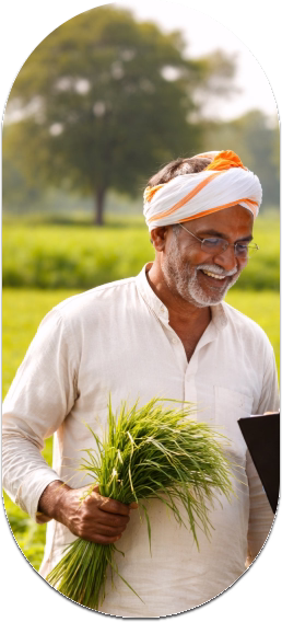 Farmer receiving support call assistance