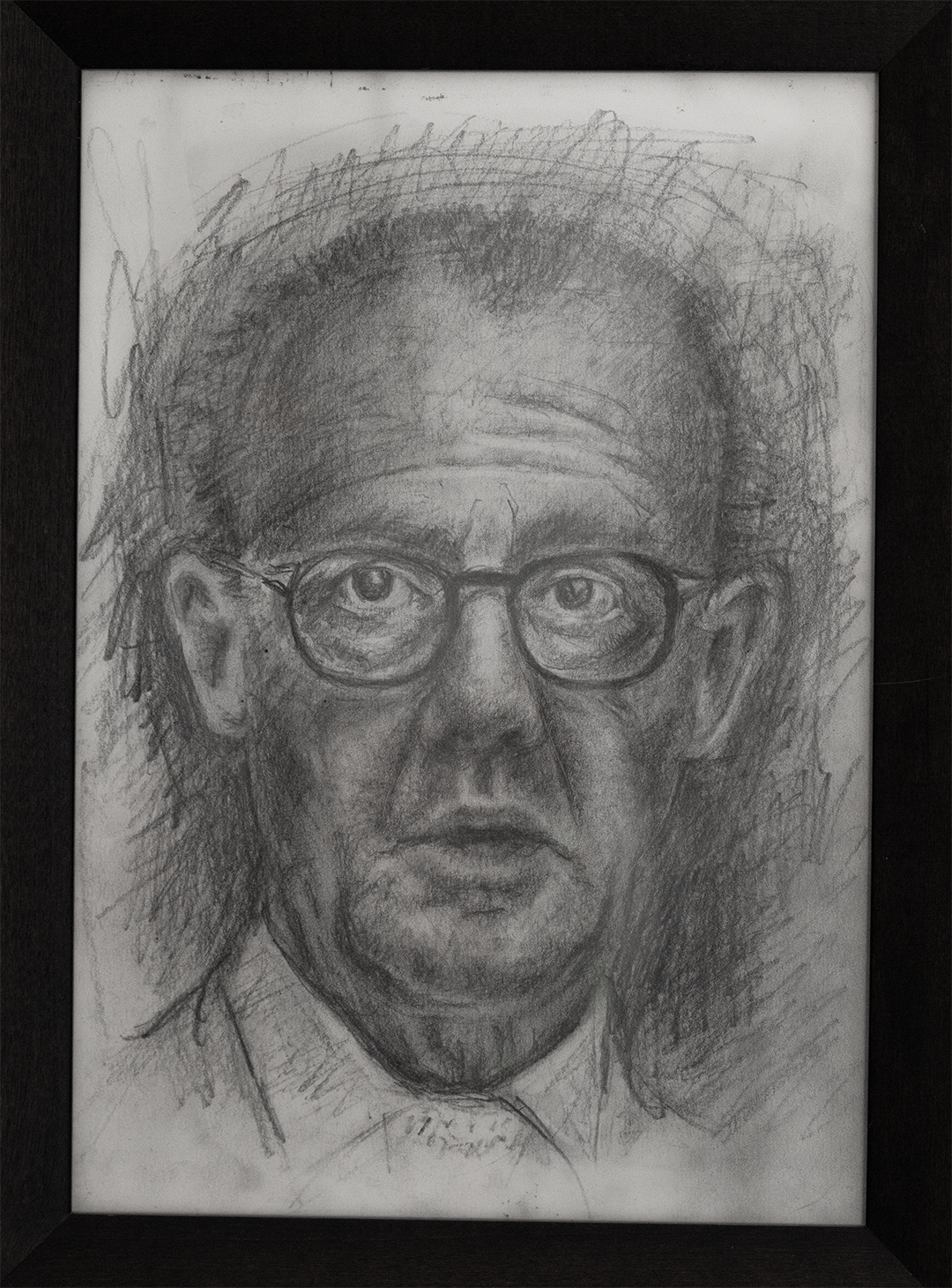 Portrait NR 01 – Charcoal on Paper, 180gsm (Kohle auf Papier, 180g/m²) von Manfred Zak