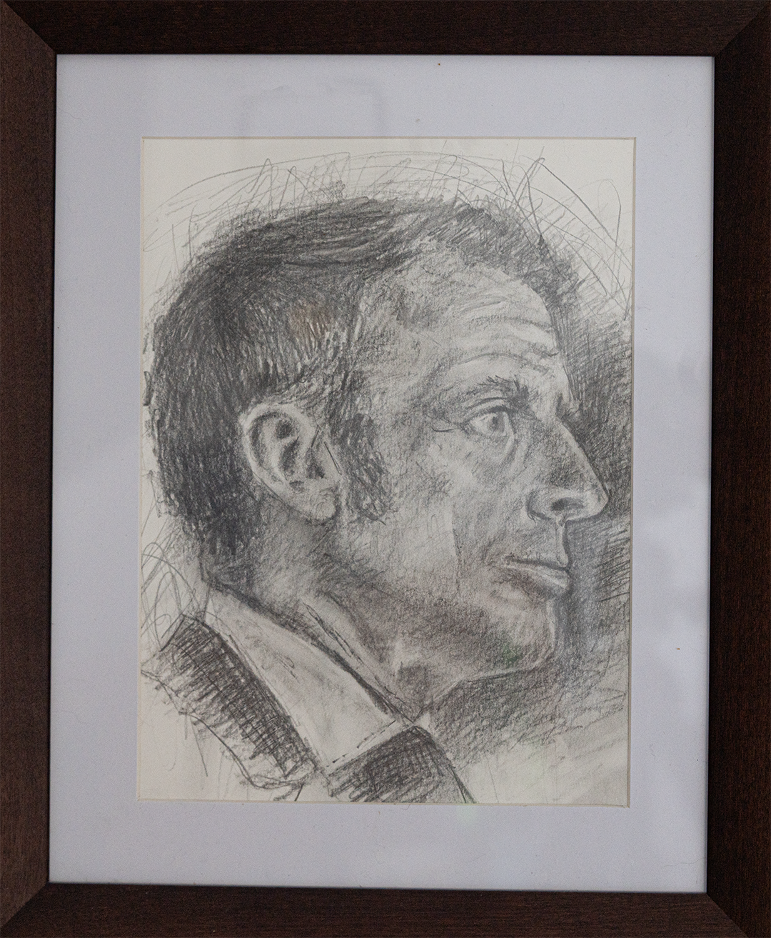 Portrait NR 02 – Charcoal on Paper, 180gsm (Kohle auf Papier, 180g/m²) von Manfred Zak