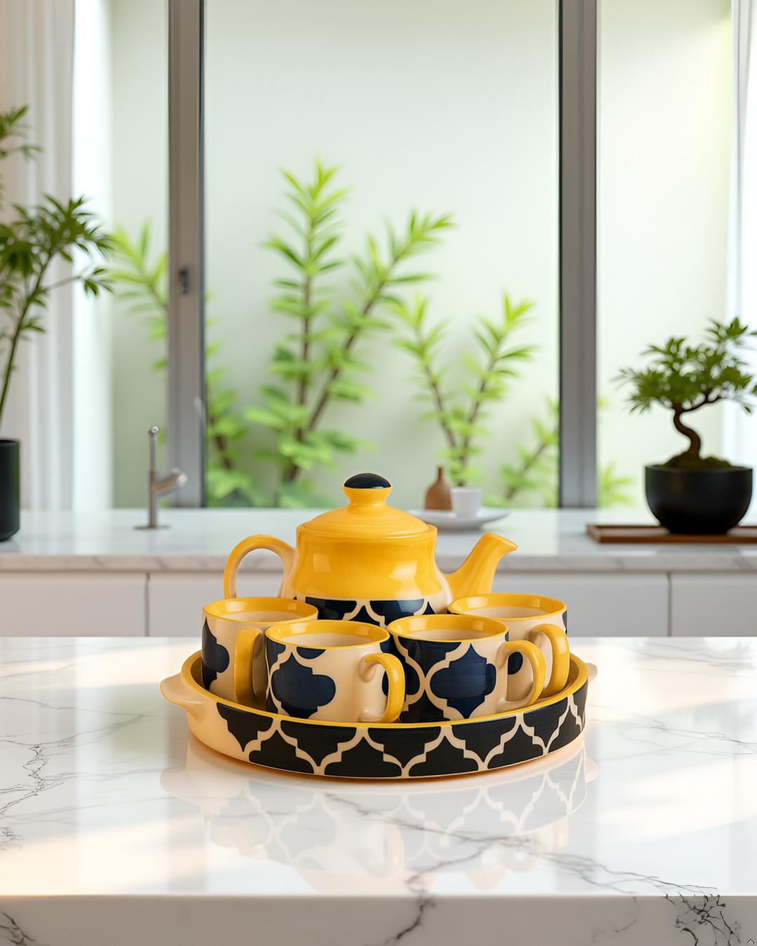 Cups Kettle With Tray