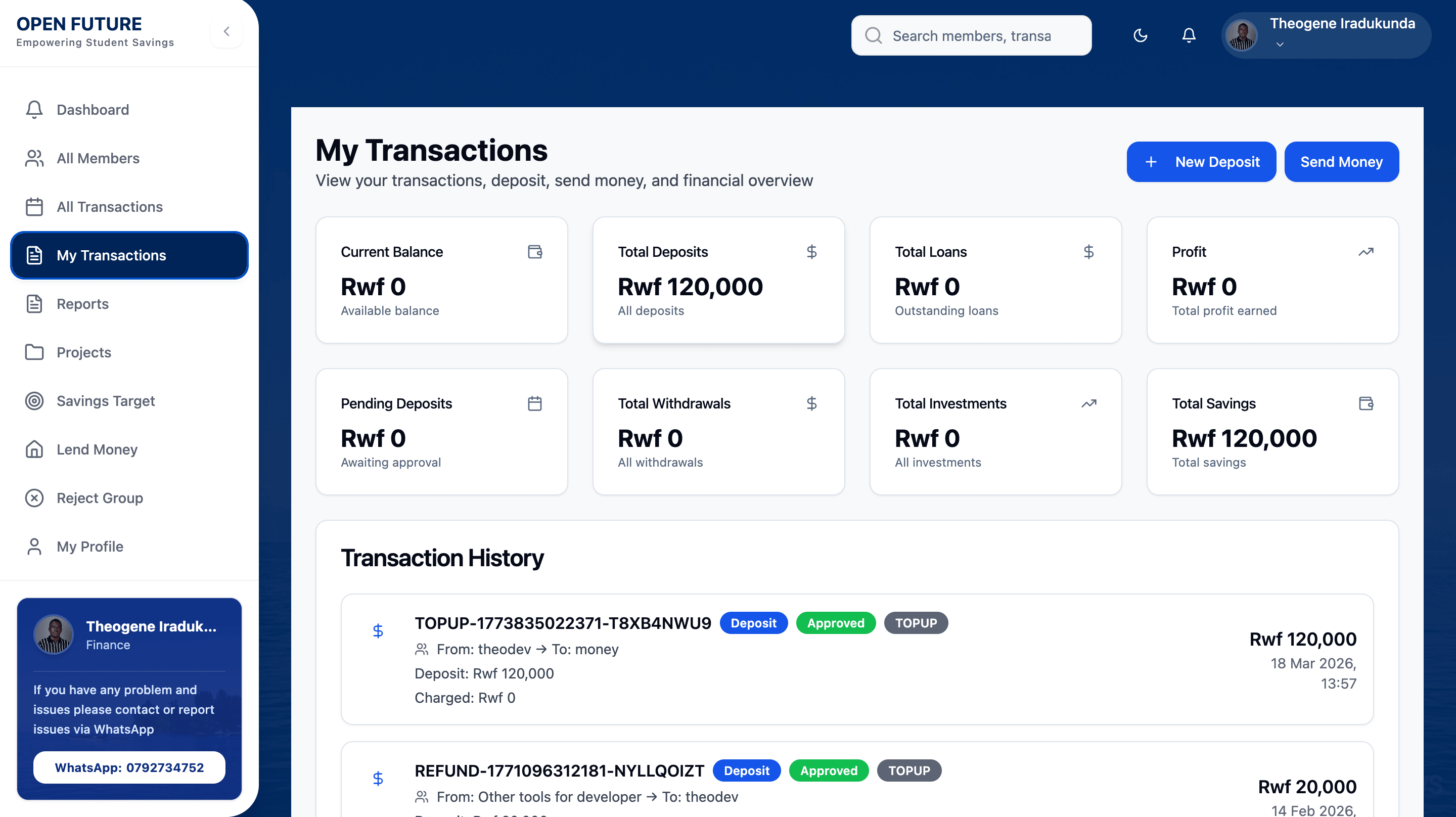 Open Future — Student Micro-Savings & Fintech Platform screenshot 4