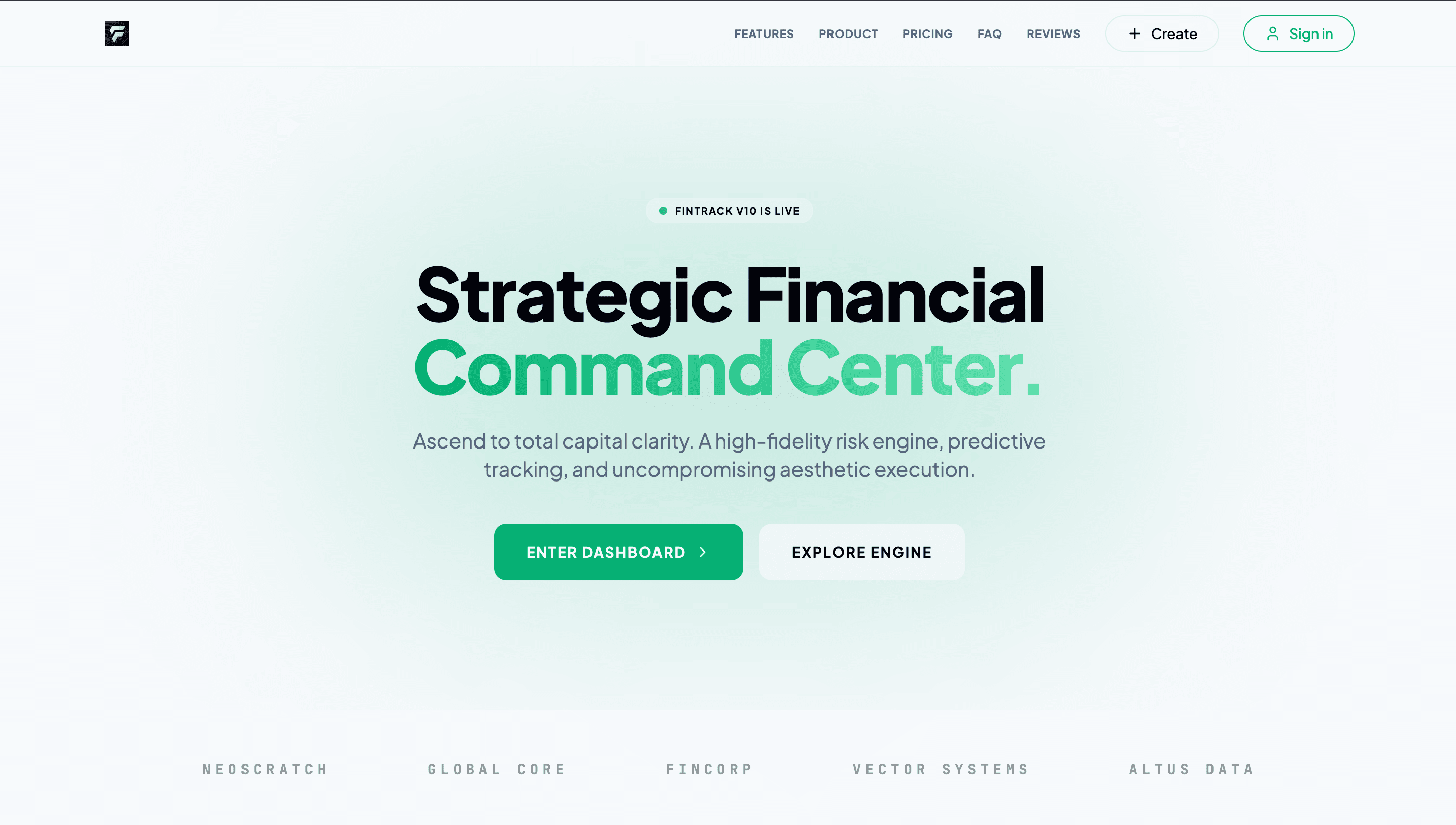 FinTrack — Strategic Wealth & Risk Command Center