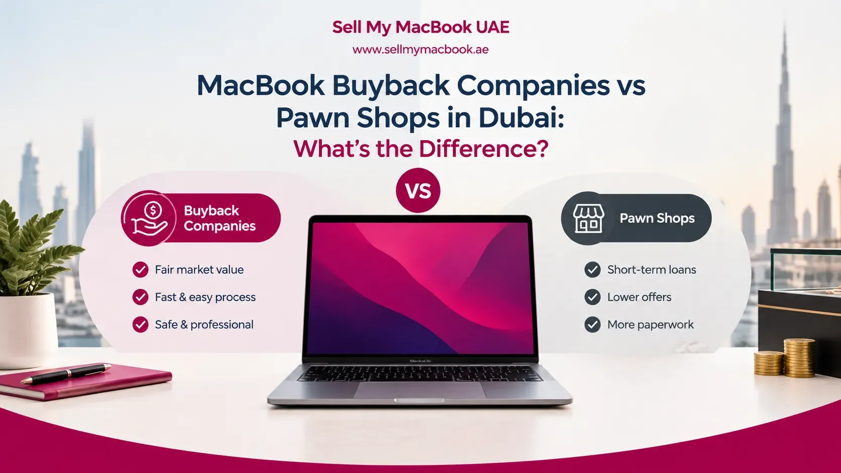 MacBook Buyback Companies vs Pawn Shops in Dubai: What's the Difference?