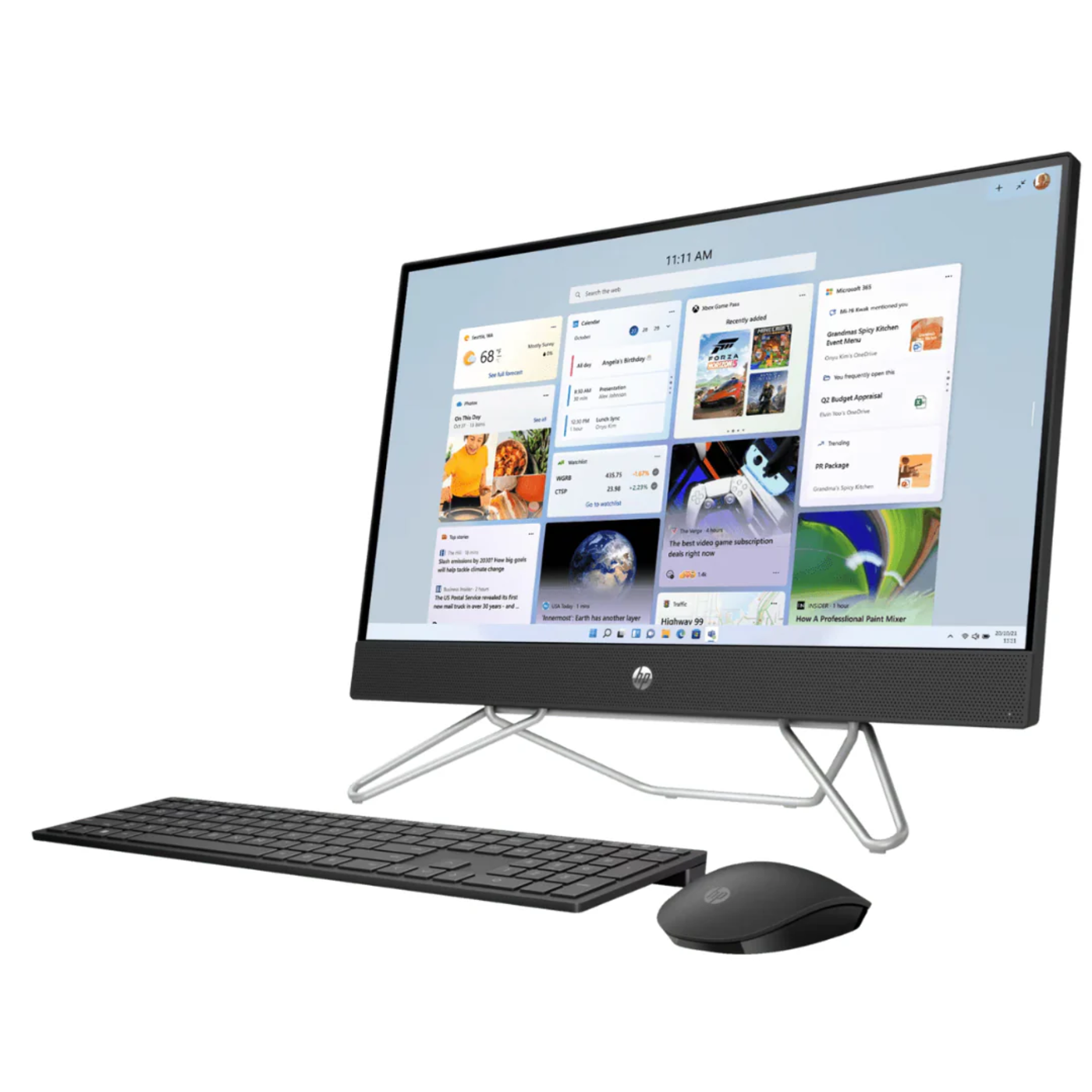 HP AIO 27-CB1160nh Intel® Core™ Ci5-1235U 8GB 512GB NVIDIA® GeForce® MX450 2GB 27" FHD Non Touch DOS Jet Black image 1