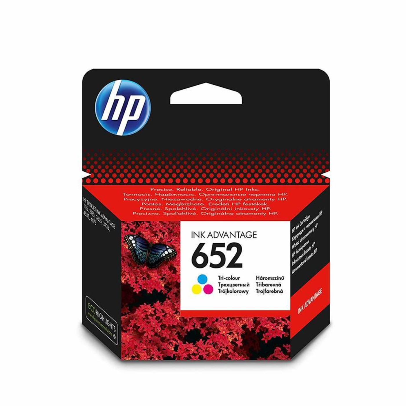 HP 652 Ink Advantage Cartridge Tri-color - F6V24AE image 1
