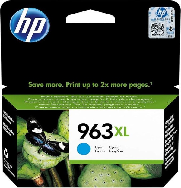 HP 963XL High Yield Cyan Original Ink Cartridge F6U16AE