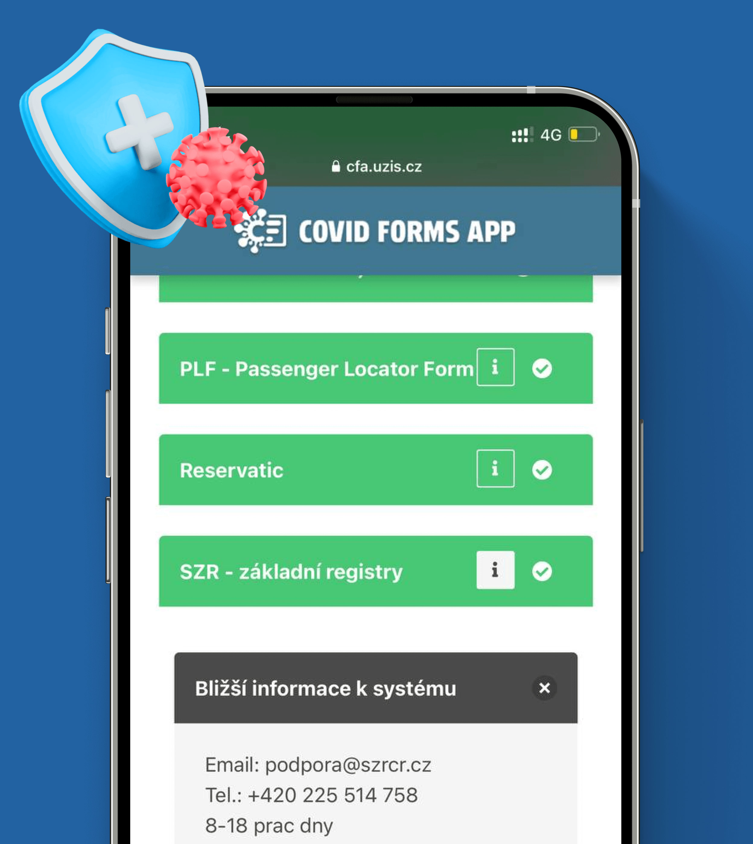 mobile app closeup