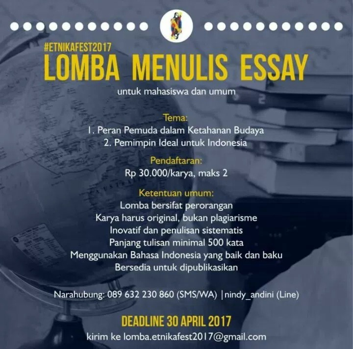 Lomba Menulis Esai ETNIKA FEST 2017