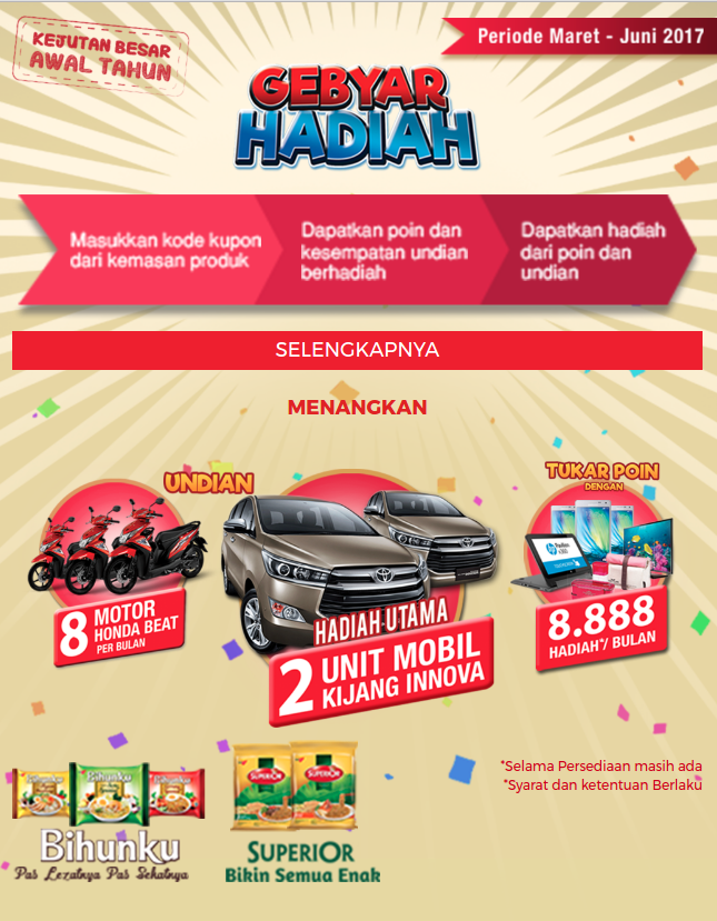 Gebyar Hadiah dari Bihunku dan Superior