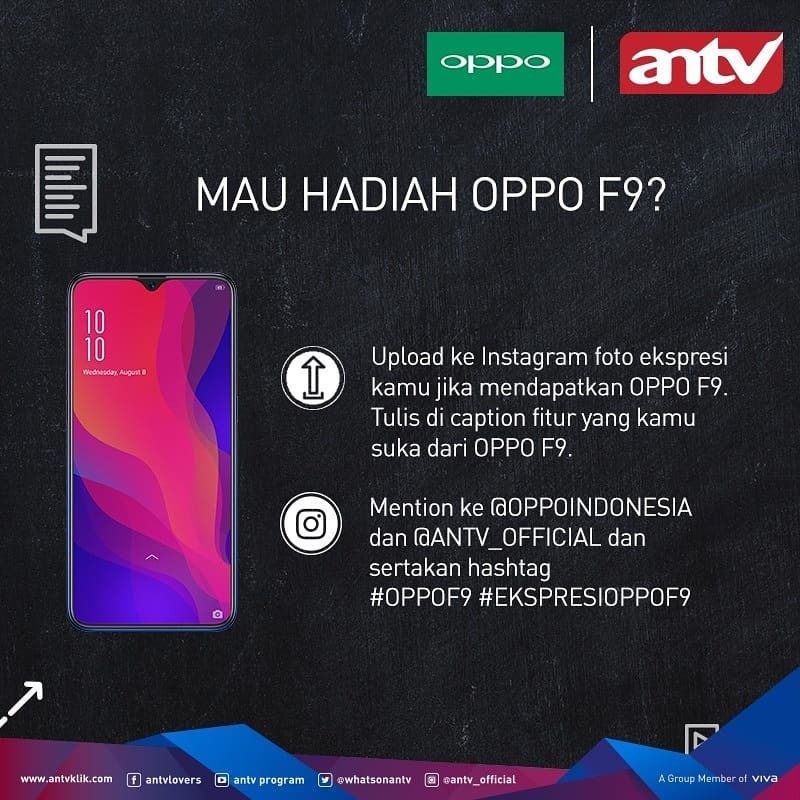 Hadiah Oppo F9 dari ANTV