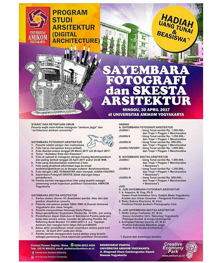 Sayembara Fotografi dan Sketsa Arsitektur Prodi Digital Architecture Universitas Amikom