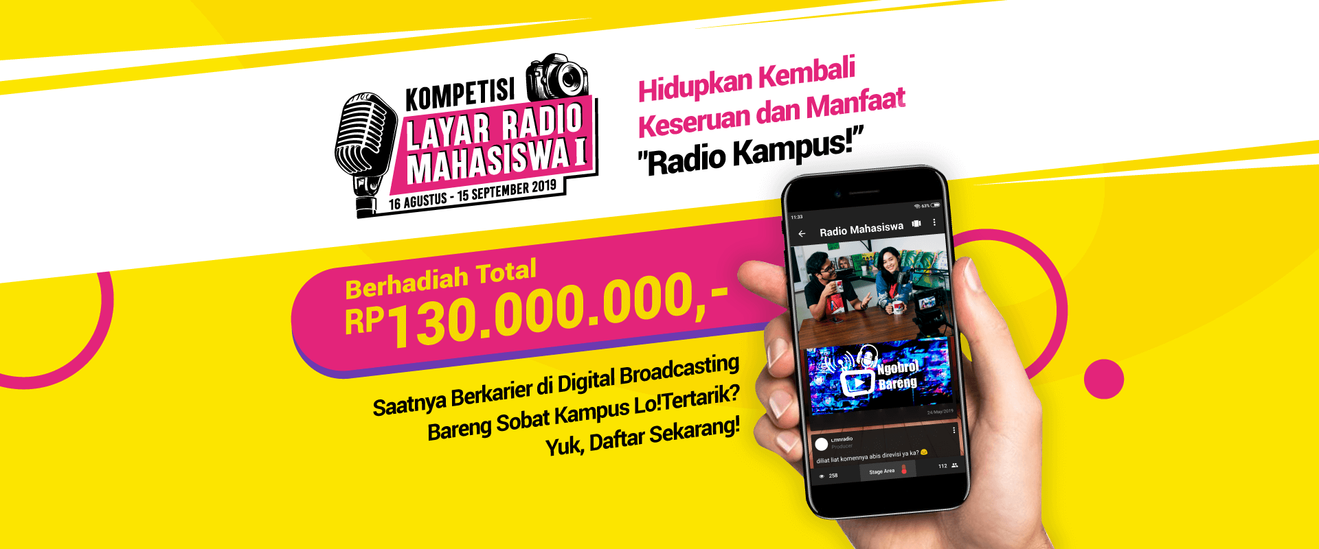 Kompetisi Layar Radio Mahasiswa 1 dari Arena Id