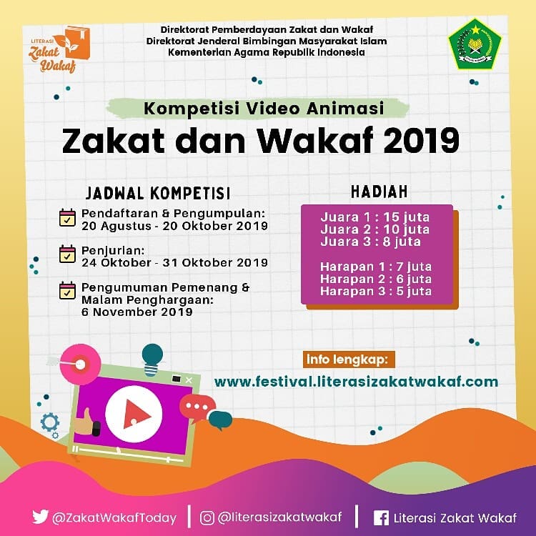 Kompetisi Video Animasi Zakat dan Wakaf 2019