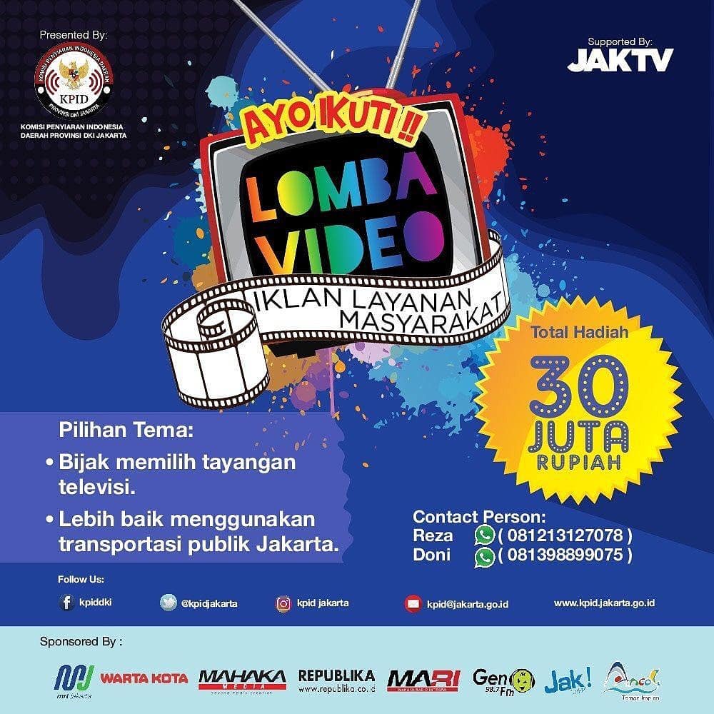 Lomba Video Iklan Layanan Masyarakat dari KPID Jakarta