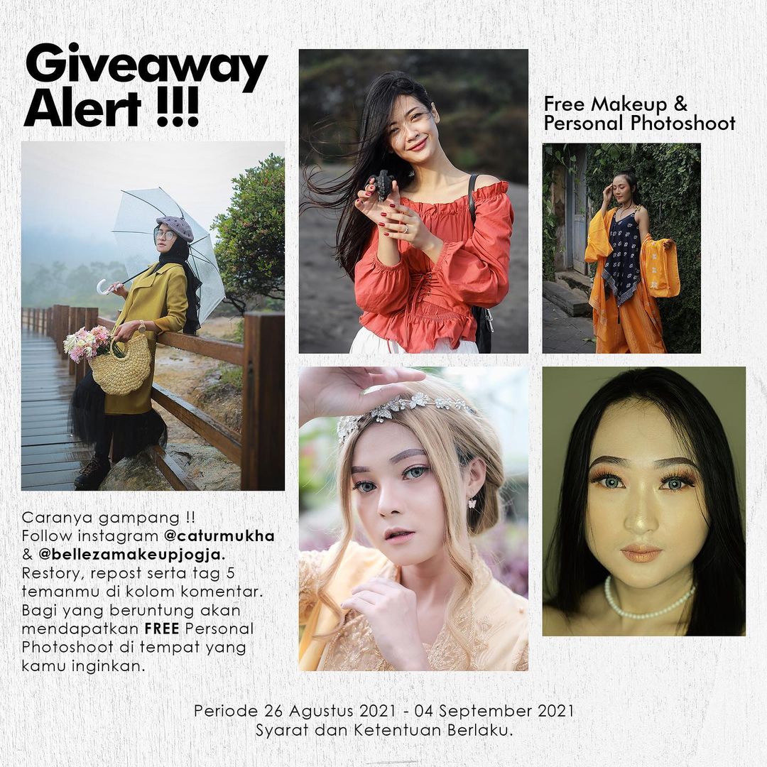 Giveaway Get FREE PERSONAL PHOTOSHOOT dari Cathurmuka