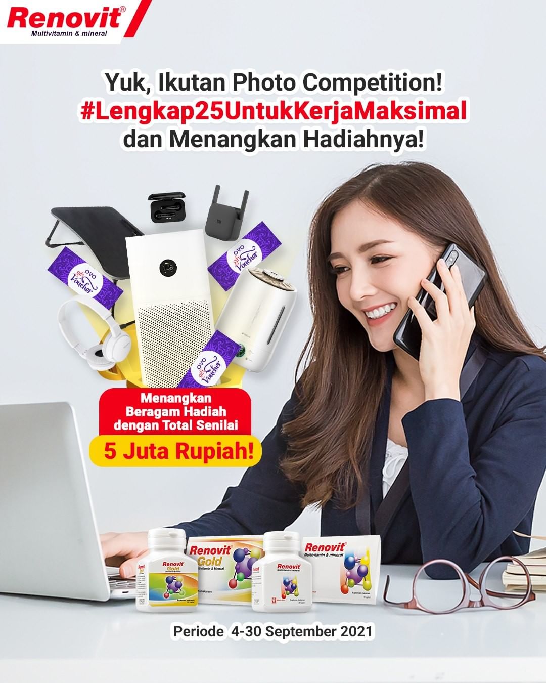 Photo Competition Lengkap25UntukKerjaMaksimal dari Renovit Multivitamin