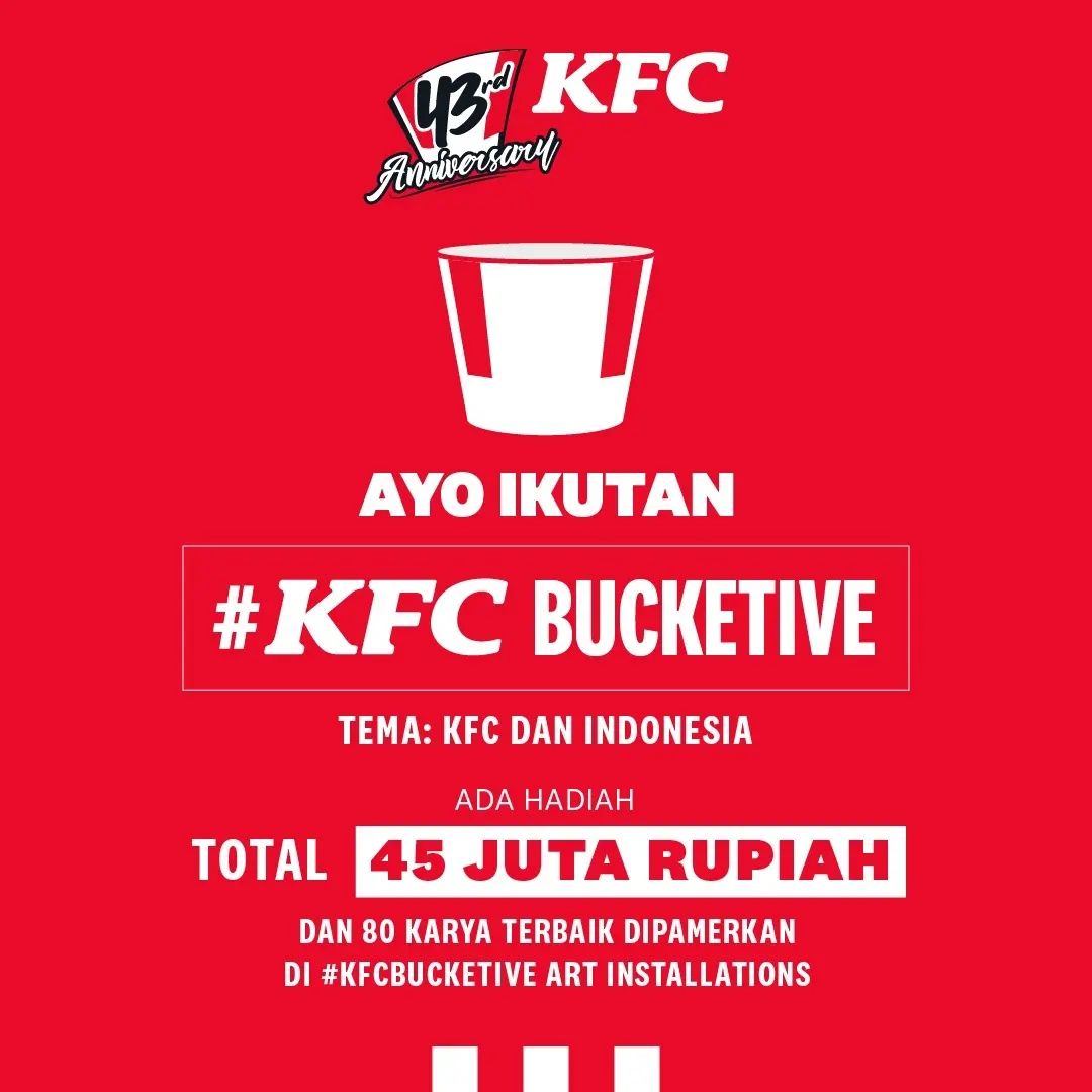 KFC Bucketive Hadiah Total 45 Juta Rupiah