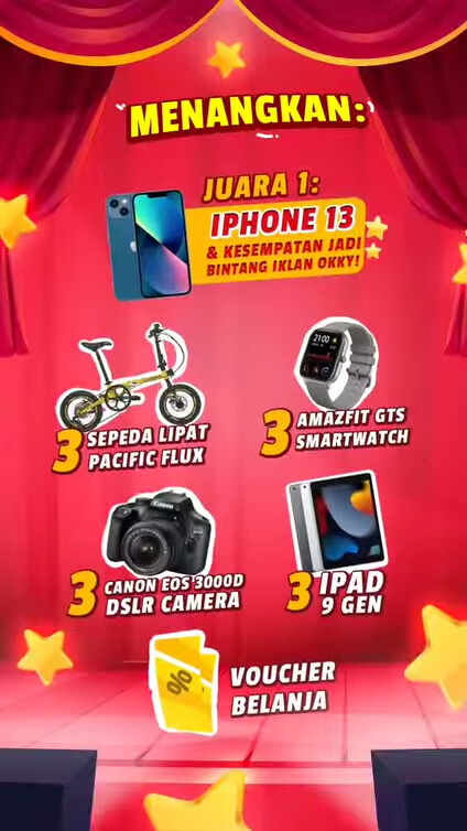 Rekam Video Upload ke Sosmed dan Dapatkan iPhone di Okky BIG Star