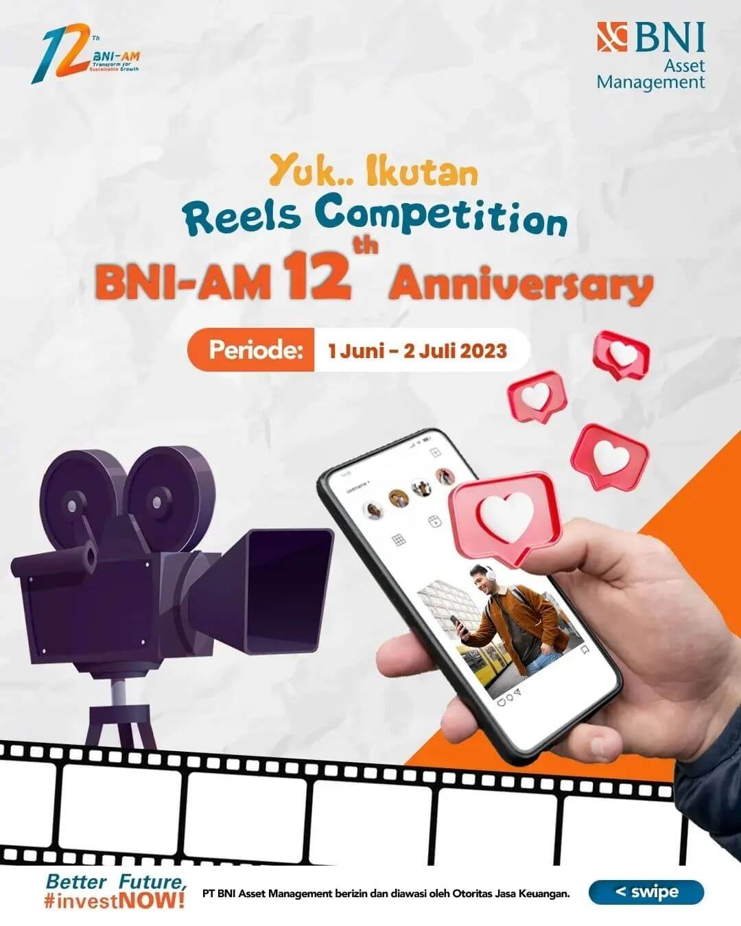 Yuk Ikutan Reels Competition BNI Assets Management 12th Anniversary