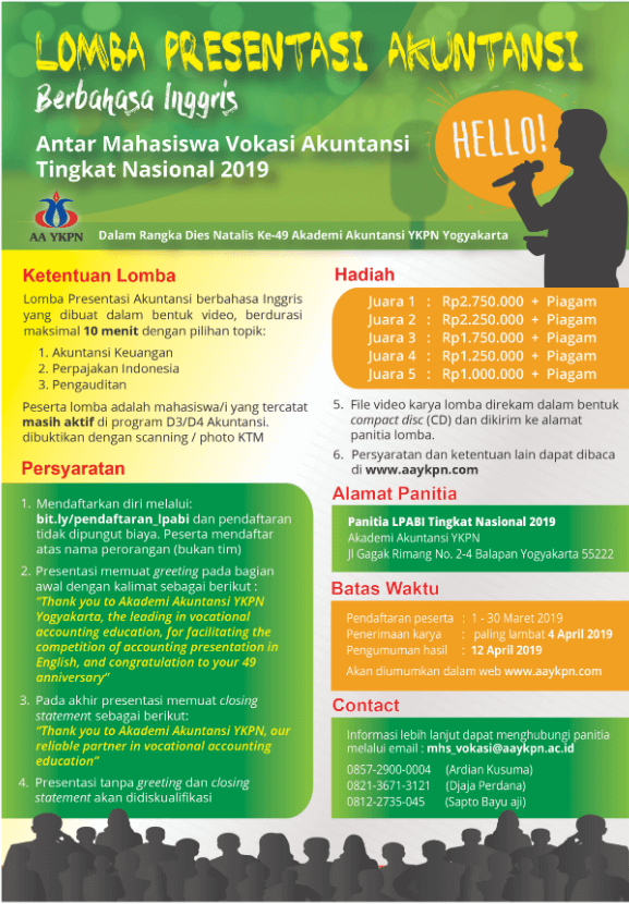 Lomba Presentasi Akuntansi Berbahasa Inggris dari AA YKPN