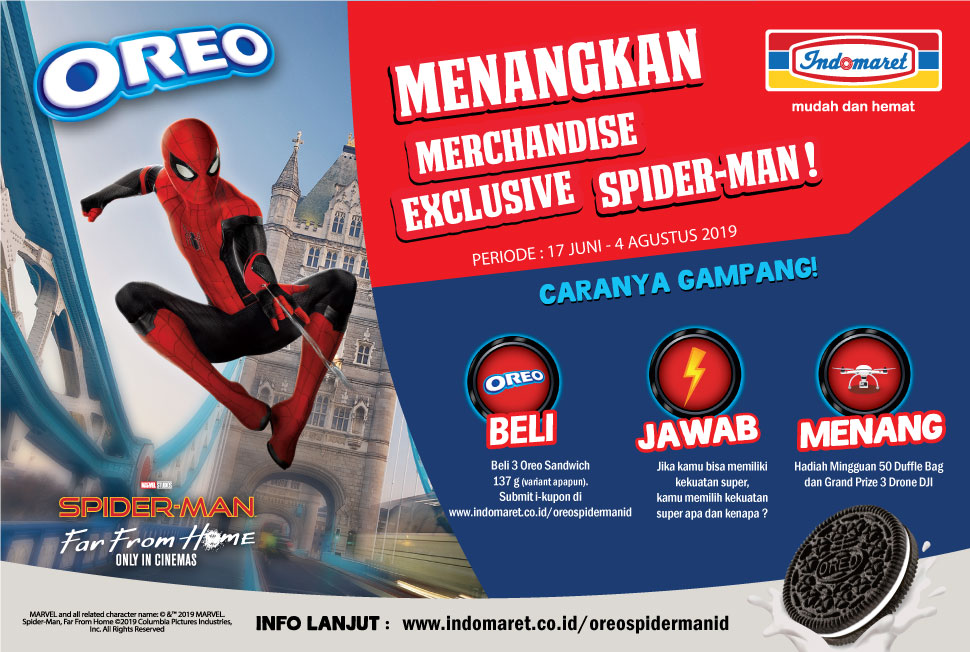 Menangkan Merchandise Eksklusif Spider-Man dari Oreo dan Indomaret