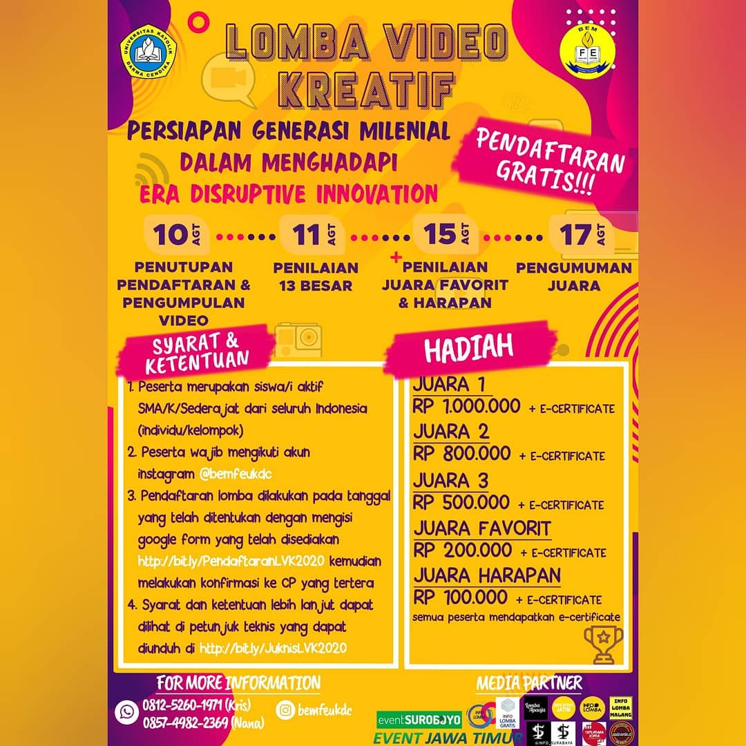 Lomba Video Kreatif dari BEM FE UKDC