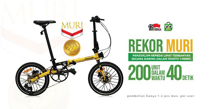 Element Bike Memecahkan Rekor Muri Penjualan Online 200 Element Troy selama 40 Detik di Tokopedia