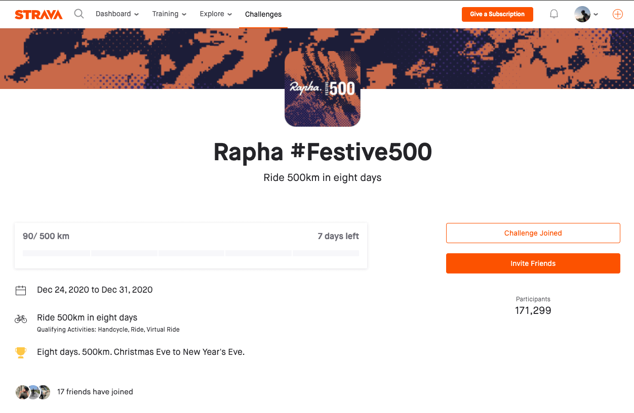 Mengenal Rapha Festive 500 Challenge Populer di Strava Yang Diadakan Tiap Akhir Tahun