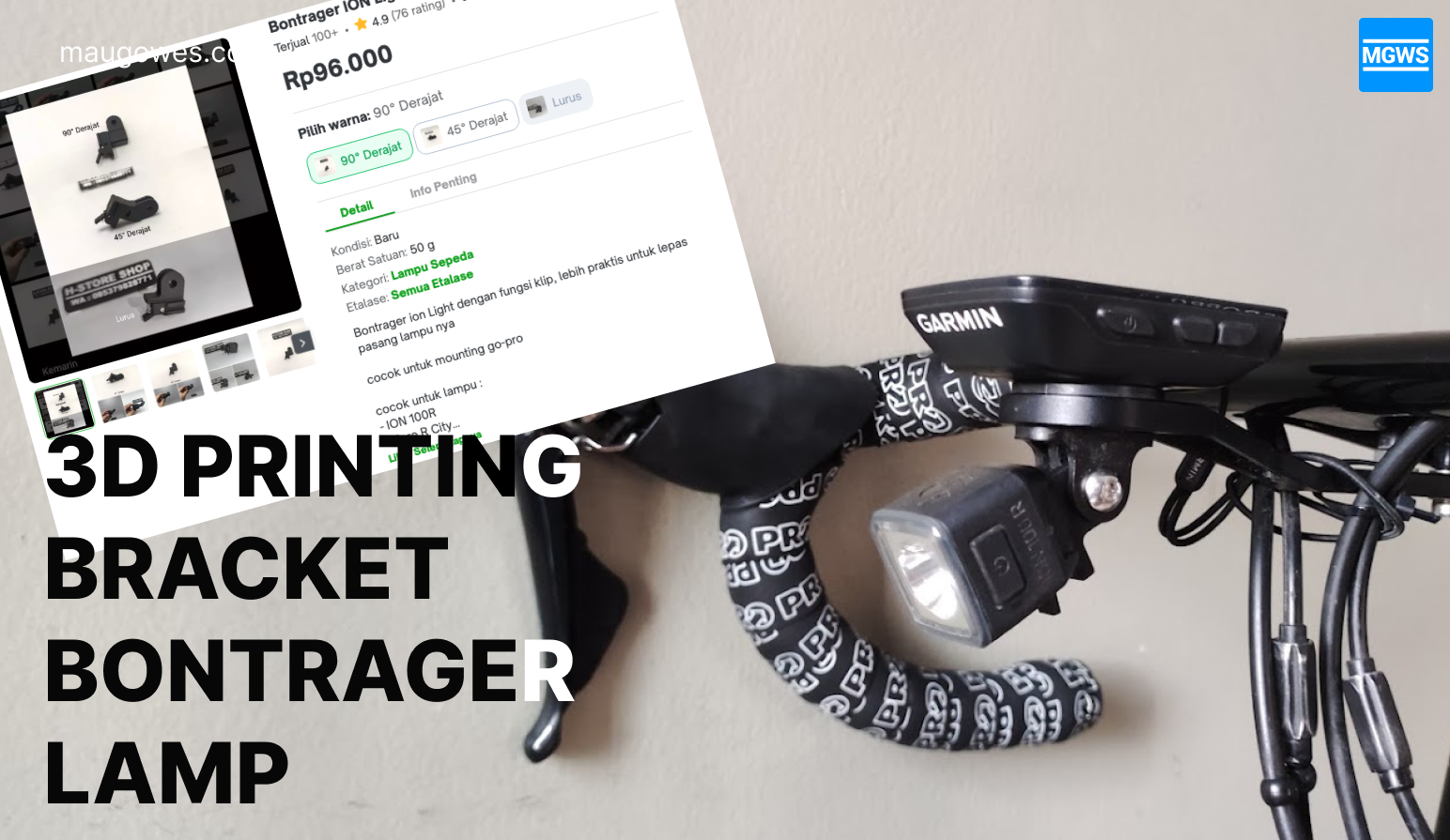 Menemukan 3D Printing Mounting Bontrager Lamp di Tokopedia