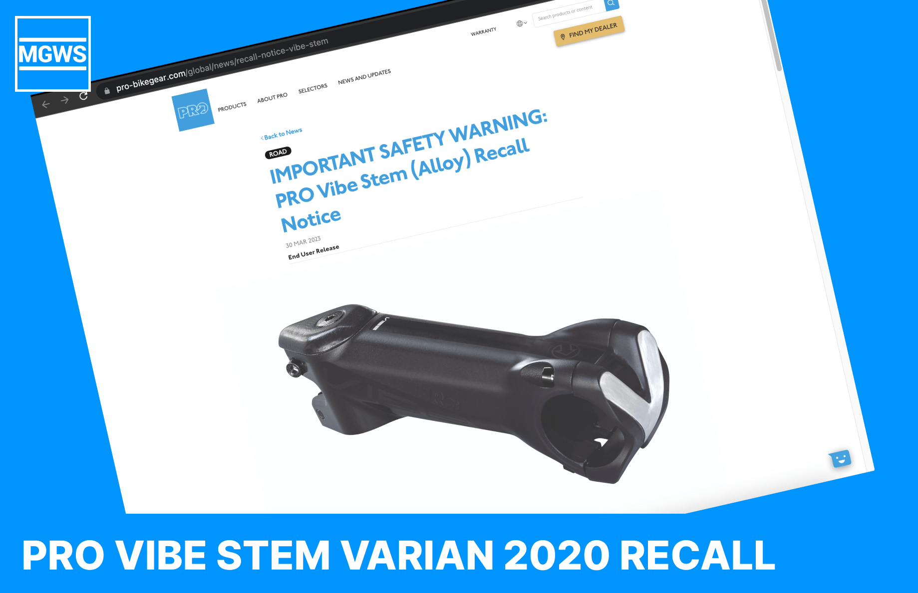 Pro Vibe Stem 2020 Recall Notice