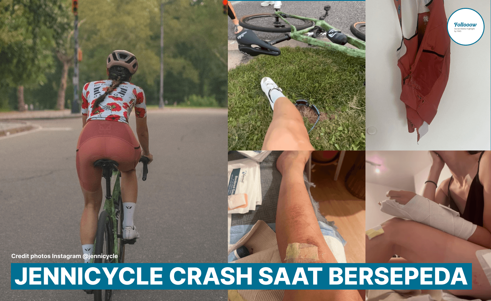 Jennicycle Crash Saat Bersepeda