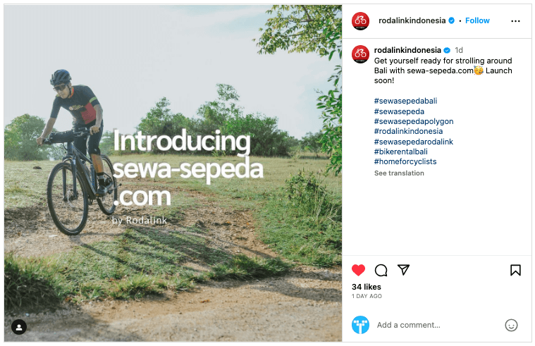 Rodalink Merilis sewa-sepeda.com Layanan Sewa Sepeda Online Se-Indonesia