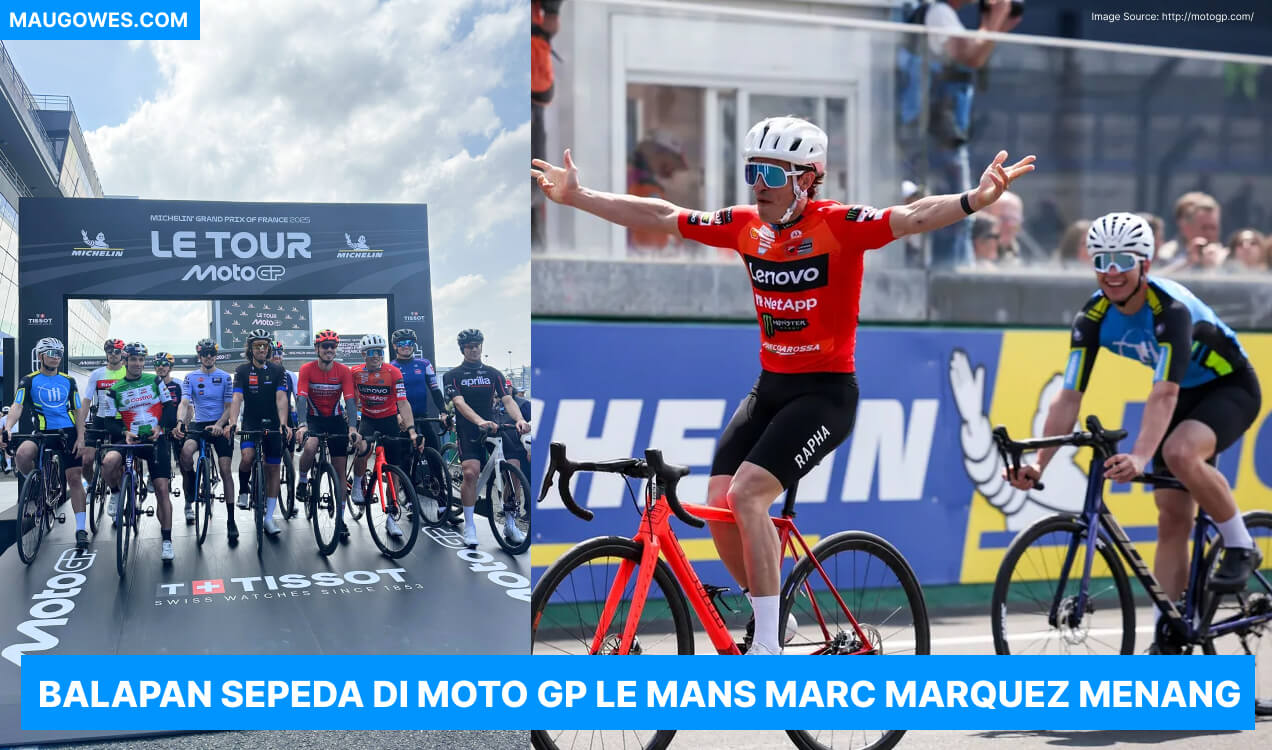 Gebrakan di Le Mans: Pembalap MotoGP Adu Cepat di Atas Sepeda! Marc Marquez Menang ada Mark Cavendish