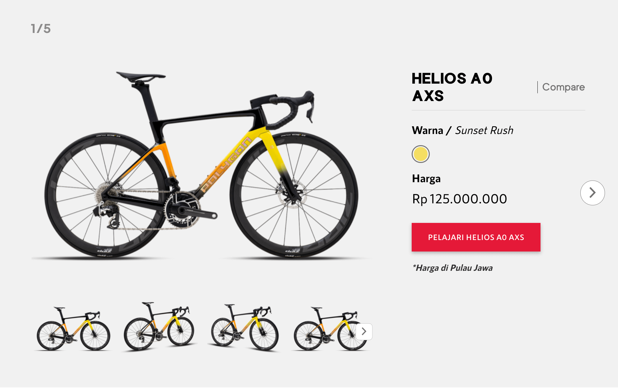 Polygon Rilis Roadbike Helios A Terbaru Full SRAM RED AXS Terbaru Harga 125 Juta Rupiah
